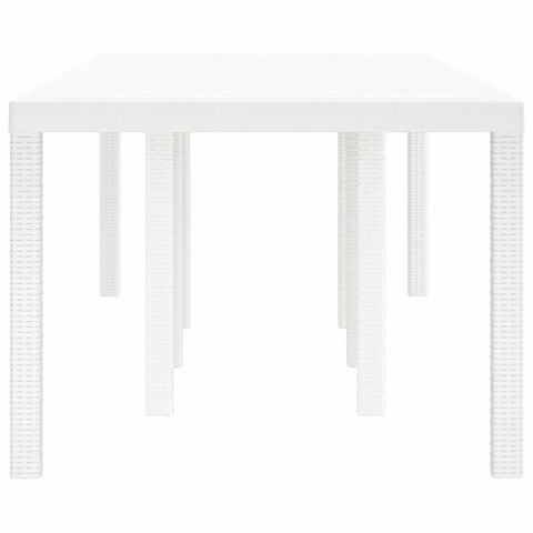 VidaXL Stół Ogrodowy Biały 250 x 100 x 73 cm polirattan