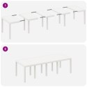 VidaXL Stół Ogrodowy Biały 250 x 100 x 73 cm polirattan