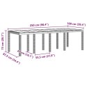 VidaXL Stół Ogrodowy Biały 250 x 100 x 73 cm polirattan