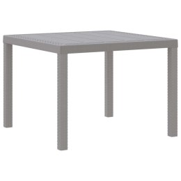 VidaXL Stół Ogrodowy Jasnoszary 100 x 100 x 73 cm polirattan