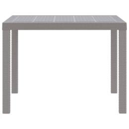 VidaXL Stół Ogrodowy Jasnoszary 100 x 100 x 73 cm polirattan