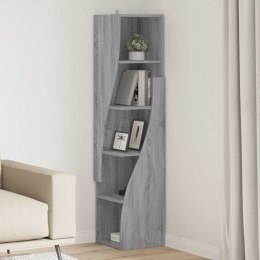 VidaXL Szafka narożna 32x32x140cm Drewno inżynieryjne Szary Sonoma