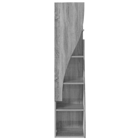 VidaXL Szafka narożna 32x32x140cm Drewno inżynieryjne Szary Sonoma