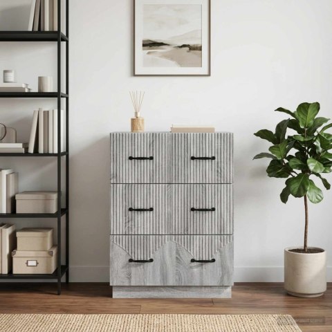 VidaXL Szafka z Szufladami Szary Sonoma 66 x 34,5 x 87 cm