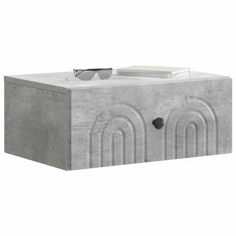 VidaXL Wisząca Szafka Nocna Betonowy szary 49 x 34,5 x 20 cm