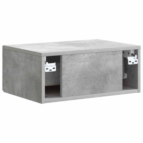 VidaXL Wisząca Szafka Nocna Betonowy szary 49 x 34,5 x 20 cm