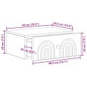 VidaXL Wisząca Szafka Nocna Betonowy szary 49 x 34,5 x 20 cm