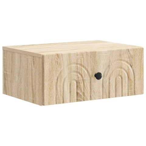 VidaXL Wisząca Szafka Nocna z szufladą dąb Sonoma 49 x 34,5 x 20 cm