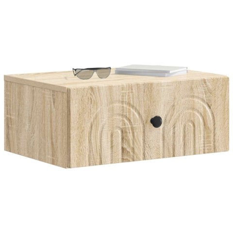 VidaXL Wisząca Szafka Nocna z szufladą dąb Sonoma 49 x 34,5 x 20 cm