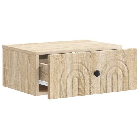 VidaXL Wisząca Szafka Nocna z szufladą dąb Sonoma 49 x 34,5 x 20 cm