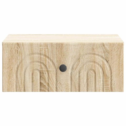 VidaXL Wisząca Szafka Nocna z szufladą dąb Sonoma 49 x 34,5 x 20 cm