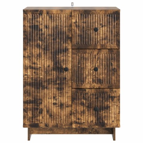 VidaXL Bufet Dąb wędzony 66 x 34,5 x 90 cm Drewno inżynieryjne