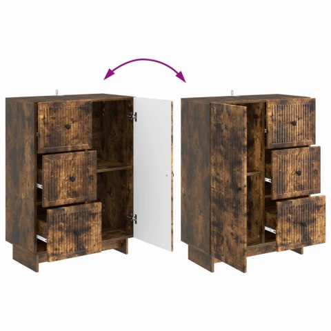 VidaXL Bufet Dąb wędzony 66 x 34,5 x 90 cm Drewno inżynieryjne