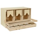 VidaXL Gniazdo dla kur, 3 przegrody, 96x40x45 cm, lite drewno sosnowe