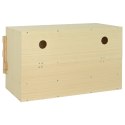VidaXL Gniazdo dla kur, 3 przegrody, 96x40x45 cm, lite drewno sosnowe