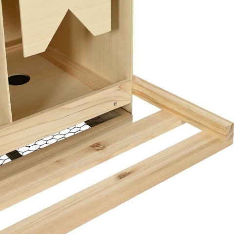 VidaXL Gniazdo dla kur, 3 przegrody, 96x40x45 cm, lite drewno sosnowe