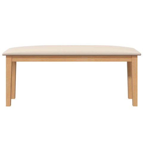 VidaXL Ławka 110 cm Drewno lite Guma