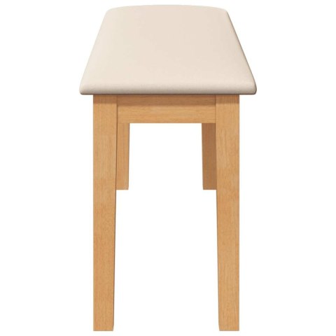 VidaXL Ławka 110 cm Drewno lite Guma