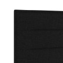 ŁÓŻKO BOX SPRING Z MATERACEM I LED CZARNY 140 X 200 CM TKANINA