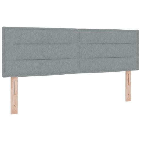 ŁÓŻKO BOX SPRING Z MATERACEM I LED JASNOSZARY 140 X 190 CM