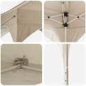 VidaXL Namiot imprezowy rozkładany 194 x 194 x 245 cm kremowy