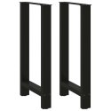 VidaXL Nogi do stołu barowego czarne 2 szt. 40x(90-91) cm stal