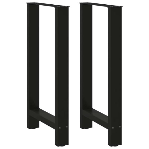VidaXL Nogi do stołu barowego czarne 2 szt. 40x(90-91) cm stal