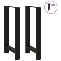 VidaXL Nogi do stołu barowego czarne 2 szt. 40x(90-91) cm stal
