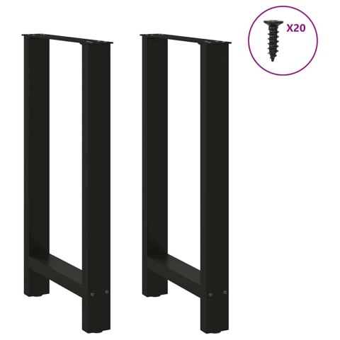 VidaXL Nogi do stołu barowego czarne 2 szt. 40x(90-91) cm stal