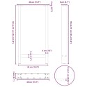 VidaXL Nogi do stołu barowego czarne 2 szt. 40x(90-91) cm stal