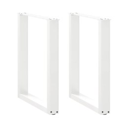 VidaXL Nogi do stołu jadalnego w kształcie litery U 2 szt. Białe 70x(72-73) cm Stal