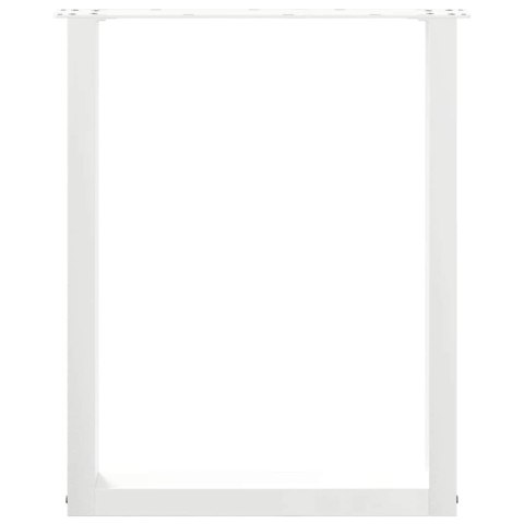 VidaXL Nogi do stołu jadalnego w kształcie litery U 2 szt. Białe 70x(72-73) cm Stal