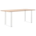 VidaXL Nogi do stołu jadalnego w kształcie litery U 2 szt. Białe 70x(72-73) cm Stal