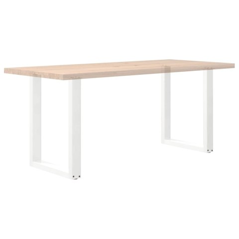 VidaXL Nogi do stołu jadalnego w kształcie litery U 2 szt. Białe 70x(72-73) cm Stal