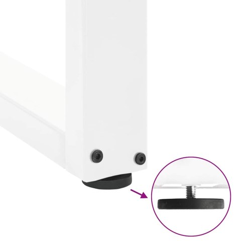 VidaXL Nogi do stołu jadalnego w kształcie litery U 2 szt. Białe 70x(72-73) cm Stal