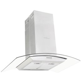VidaXL Okap kuchenny LED, wyspowy, stal nierdzewna, 90 cm, 756 m³/h