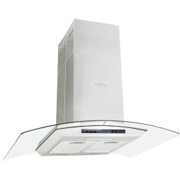 VidaXL Okap z dotykowym wyświetlaczem, 90 cm, LCD i LED, 756 m³/h