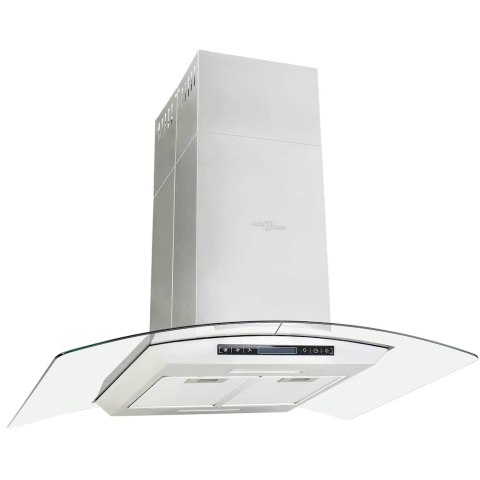VidaXL Okap z dotykowym wyświetlaczem, 90 cm, LCD i LED, 756 m³/h