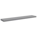 VidaXL Półki ścienne, 2 szt., szare, 120x23,5x3,8 cm, MDF
