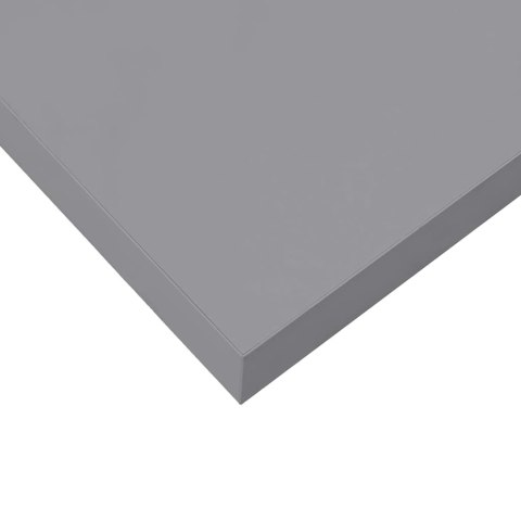 VidaXL Półki ścienne, 2 szt., szare, 120x23,5x3,8 cm, MDF