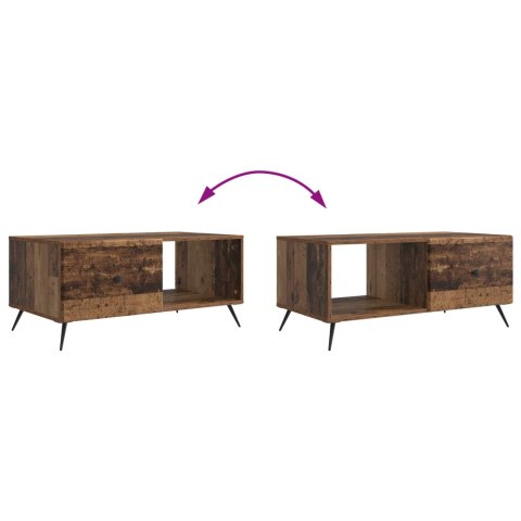VidaXL Stolik kawowy Stare drewno 90 x 50 x 40 cm Drewno inżynieryjne