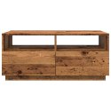 VidaXL Stolik kawowy z oświetleniem LED, stare drewno, 90x49x40 cm