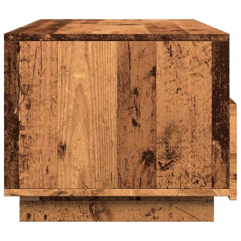 VidaXL Stolik kawowy z oświetleniem LED, stare drewno, 90x49x40 cm
