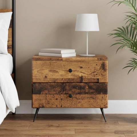 VidaXL Szafka Nocna z szufladą Stare drewno 62 x 34,5 x 47,5 cm