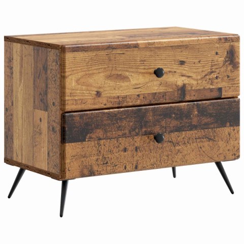 VidaXL Szafka Nocna z szufladą Stare drewno 62 x 34,5 x 47,5 cm
