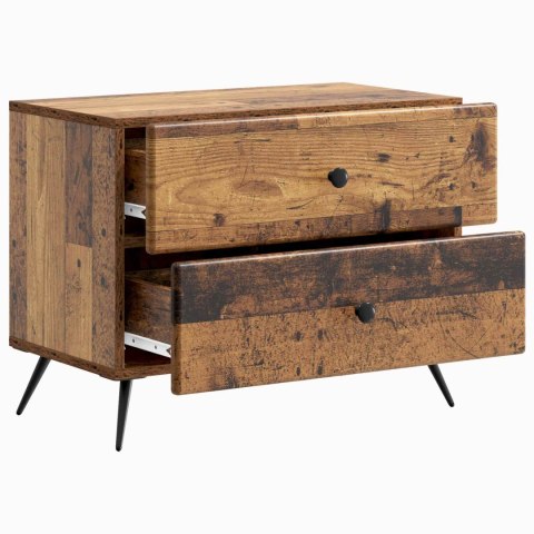 VidaXL Szafka Nocna z szufladą Stare drewno 62 x 34,5 x 47,5 cm