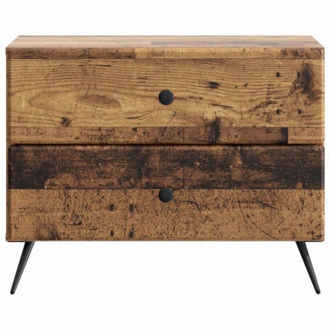 VidaXL Szafka Nocna z szufladą Stare drewno 62 x 34,5 x 47,5 cm
