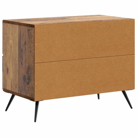 VidaXL Szafka Nocna z szufladą Stare drewno 62 x 34,5 x 47,5 cm