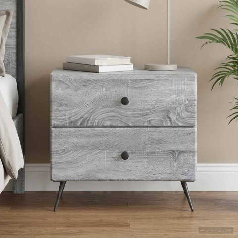 VidaXL Szafka Nocna z szufladą Szary Sonoma 62 x 34,5 x 47,5 cm