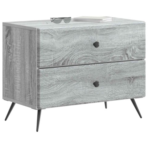 VidaXL Szafka Nocna z szufladą Szary Sonoma 62 x 34,5 x 47,5 cm